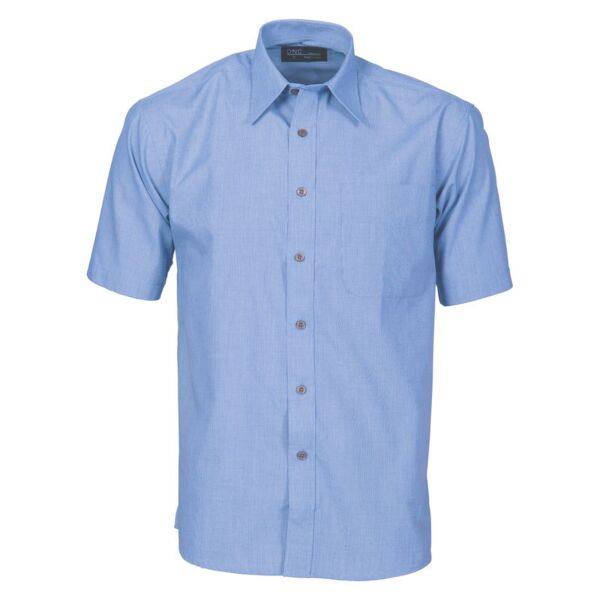 Classic Mini (Check) Houndstooth Short Sleeve Business Shirt Thumbnail