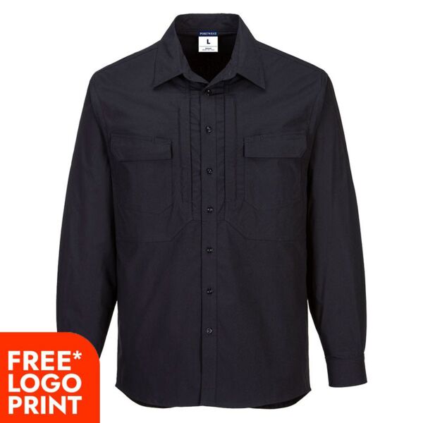 Mens Utility Stretch Long Sleeve Shirt Thumbnail