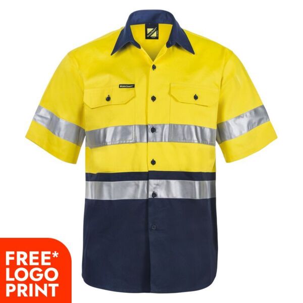 Mens Two Tone Short Sleeve Shirt With CSR Tape Thumbnail